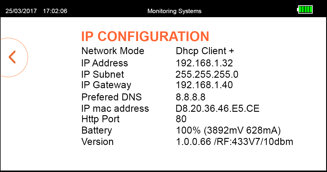 IP Configuration on D3 Monitoring System