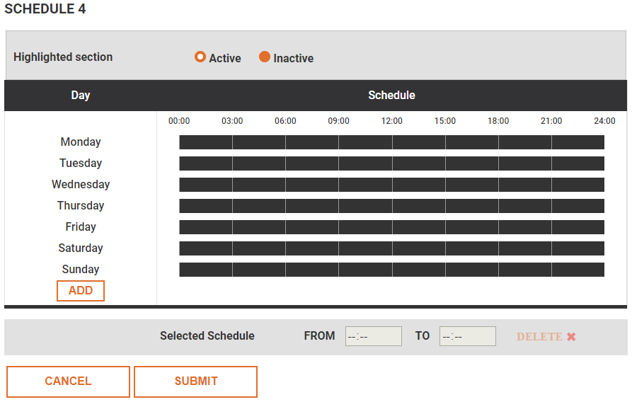 Creating a Schedule