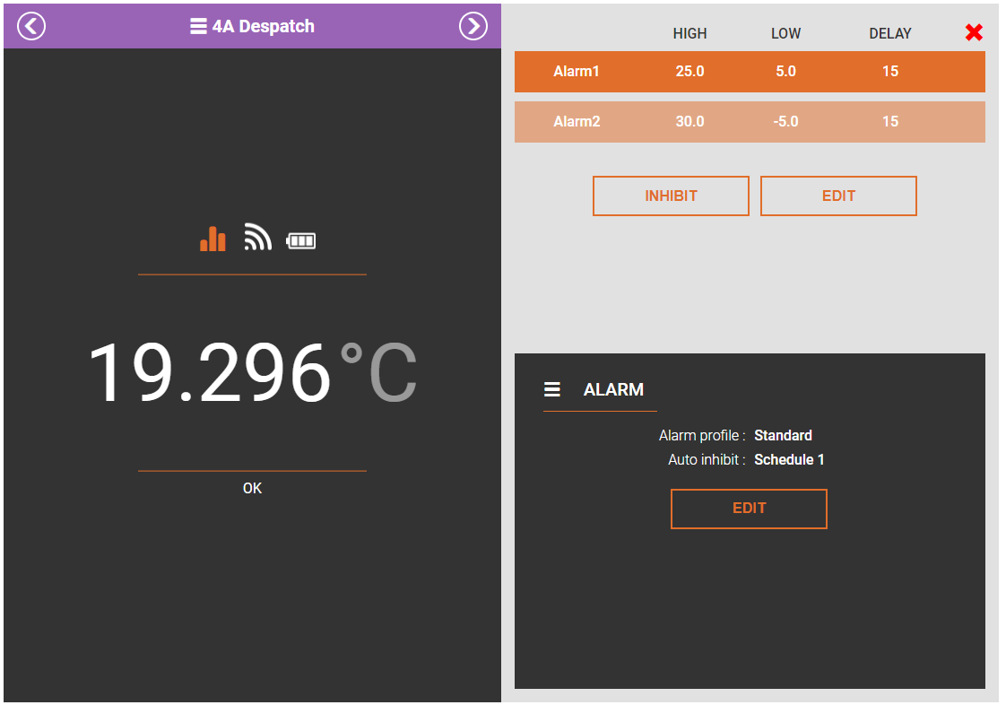 Sensor Detail Page