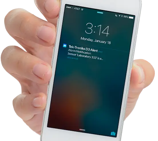 temperature alarm alert on phone