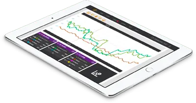 Ipad showing a graph comparing refrigerant leaks from a hotel