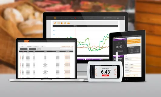 Temperature monitoring for food service and production