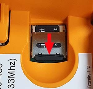 Securely seated Micro SD card in a D3