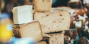 cheese block display
