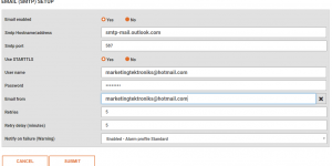 hotmail set up on the D3 system